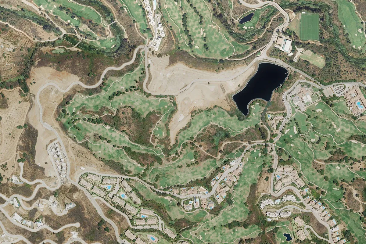 Vista aérea del campo de golf Campo América