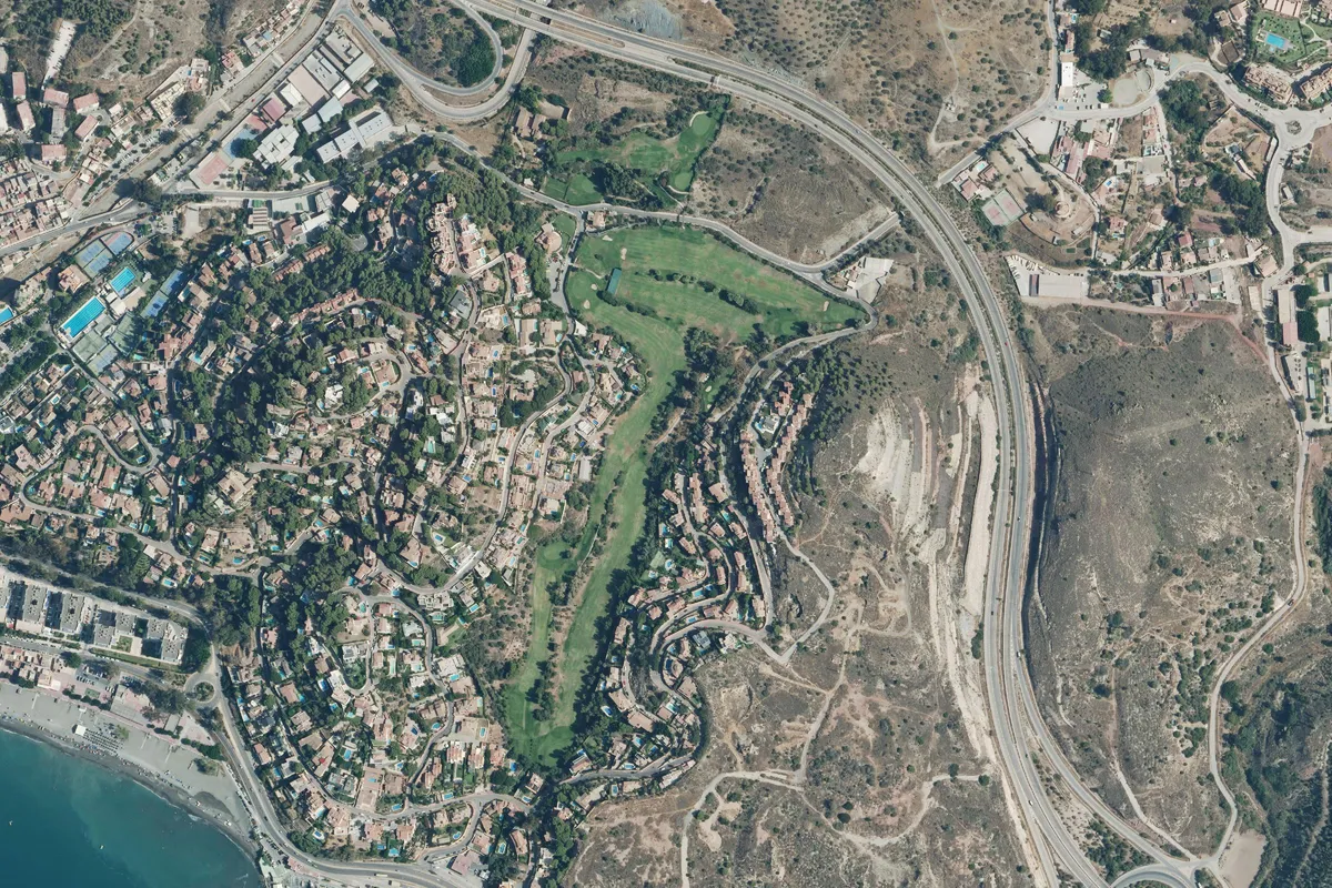 Aerial view of the golf course Club de Golf El Candado
