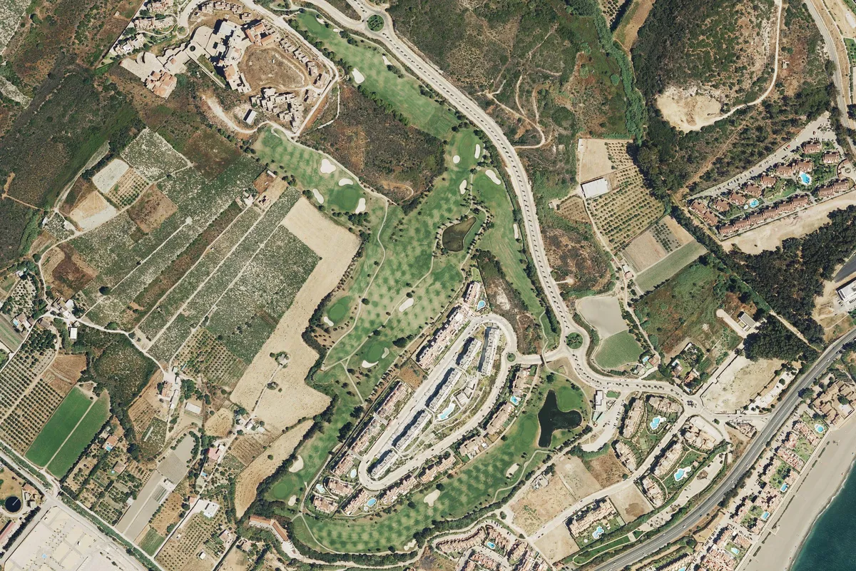 Aerial view of the golf course Doña Julia Golf Club