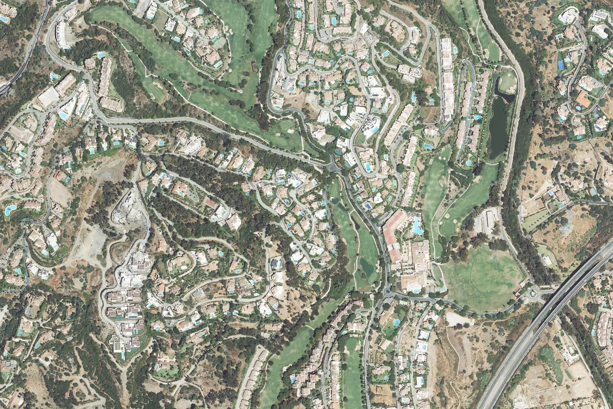 Vista aérea del campo de golf La Quinta Golf & Country Club