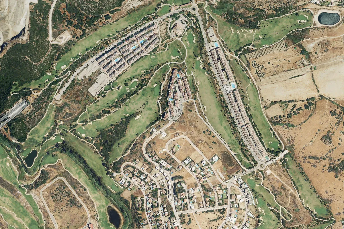 Luftaufnahme des Golfplatzes Valle Romano Golf & Resort