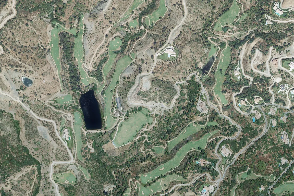 Aerial view of the golf course Zagaleta New Course