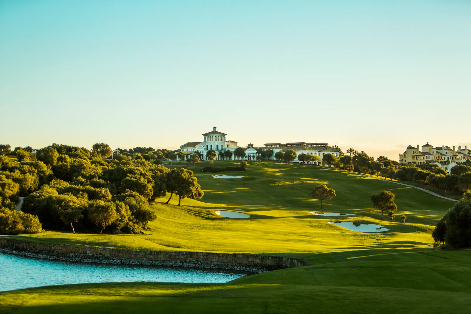 Sotogrande marina and golf courses from above